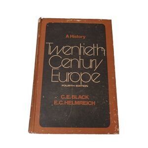 Vintage 1972 Twentieth Century Europe History HC Black Helmreich Acceptable OOP